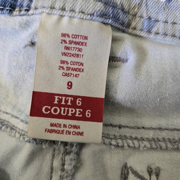 Mossimo Supply Co Skinny Jeans Juniors 9 Women's 6 Floral Retro Y2K - Picture 7 of 12